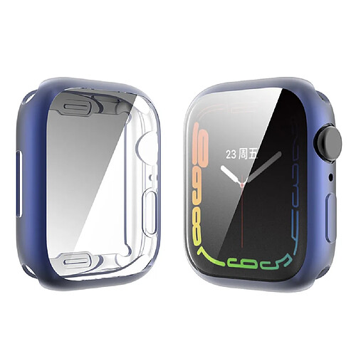 Coque en TPU ENKAY électroplaqué, bleu foncé pour votre Apple Watch Series 7 41mm