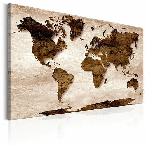 Paris Prix Tableau Imprimé World Map : the Brown Earth 40x60cm