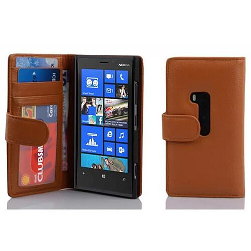 Cadorabo Coque Nokia Lumia 920 Etui en Brun