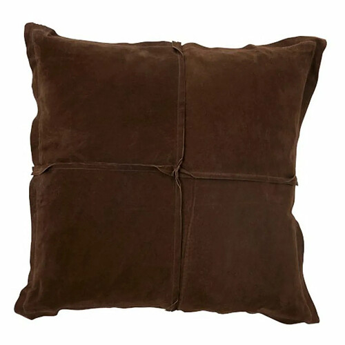 Paris Prix Coussin Déco en Cuir Reklan 45x45cm Marron