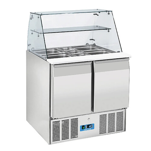 COOLHEAD Saladette Réfrigérée Vitrée 230 L - 2 Portes GN 1/1- Cool Head