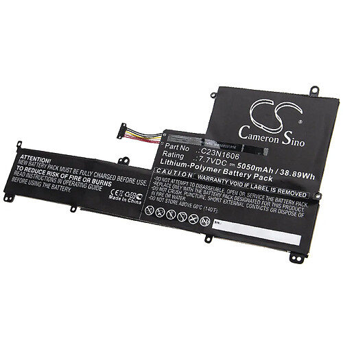 vhbw Batterie compatible avec Asus UX390UA-XH74-BL, UX390UA-XH78-BL ordinateur portable Notebook (5050mAh, 7,7V, Li-polymère)