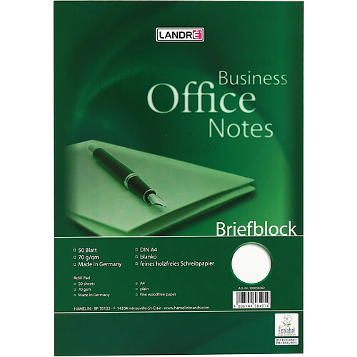 LANDRÉ Bloc de correspondance 'Business Office notes' A4, ()