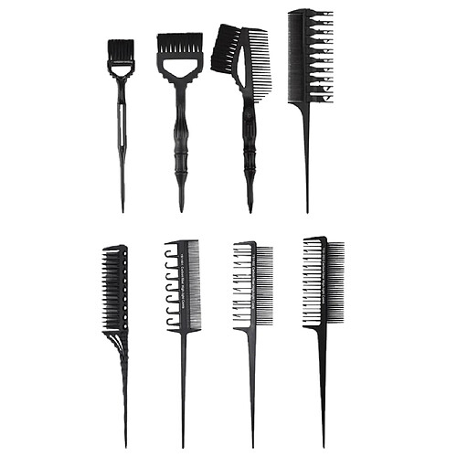 9pcs Brosse de Coiffure Papier à Cheveux Outils de Coloration de Cheveux Pinceau de Coiffure Teinture pour Coiffeur Kit de Coloriage