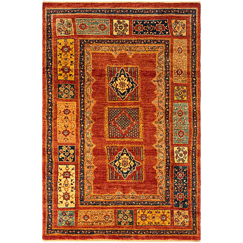 Vidal Tapis de laine 162x108 rouge Kashkuli