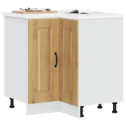 vidaXL Armoire d'angle de cuisine Kalmar chêne artisanal