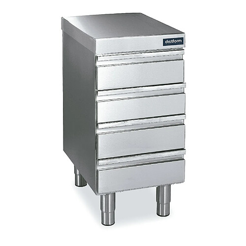 Meuble Neutre Inox 4 Tiroirs - Gamme 600 - Distform