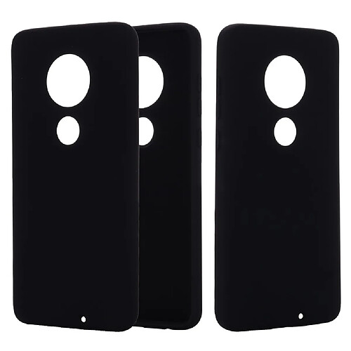 Coque en silicone liquide noir pour votre Motorola Moto G7/Moto G7 Plus