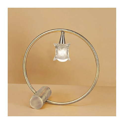 Luminaire Center Lampe de Table Rosa Del Desierto 1 Ampoule G9, laiton antique