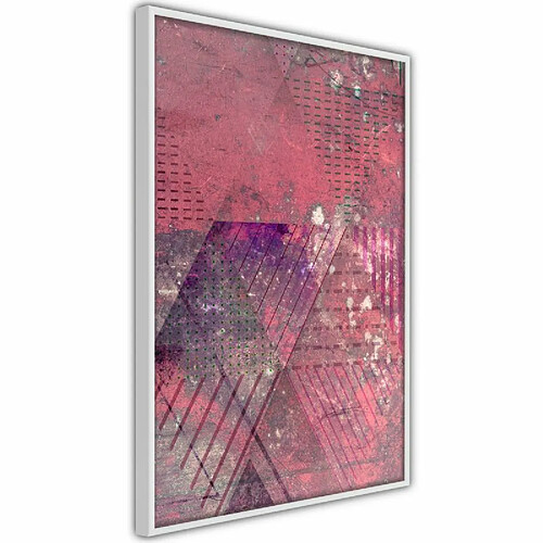 Paris Prix Affiche Murale Encadrée Pink Patchwork III 20 x 30 cm Blanc