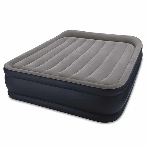 Intex Matelas Gonflable Doux 2 Personnes Pompe Electrique Intégrée