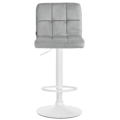 Non Tabouret de bar Peru velours blanc