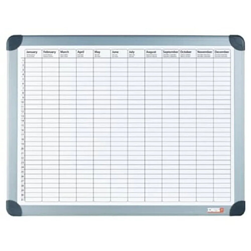 DESQ Planificateur annuel magnétique 60x90 cm Blanc