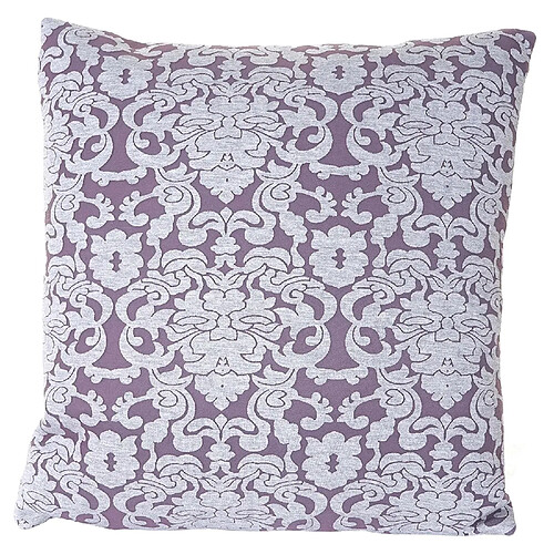 Decoshop26 Coussin DEC04081 - Violet/Blanc cassé