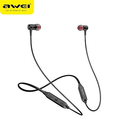 GUPBOO Casque Bluetooth sans fil Awei G40BL avec tour de cou, casque de sport avec micro pour la course