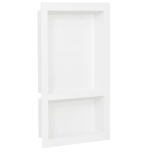 vidaXL Niche de douche avec 2 compartiments Blanc brillant 41x69x9 cm