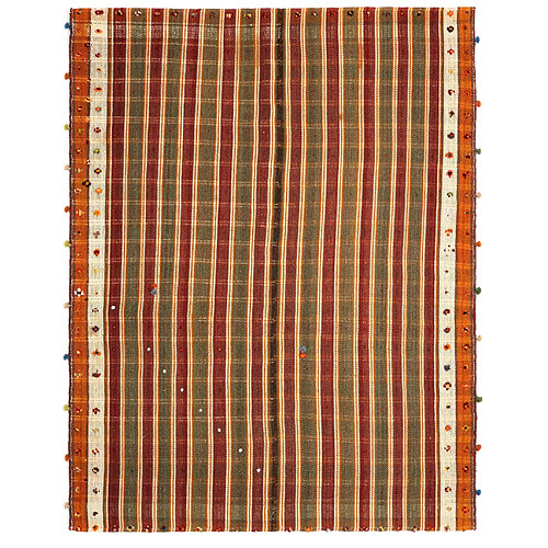 Vidal Tapis de laine 191x145 rouge Jajim