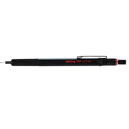 rotring Porte-mines 500, 0,5 mm, zone grip, clip, noir ()