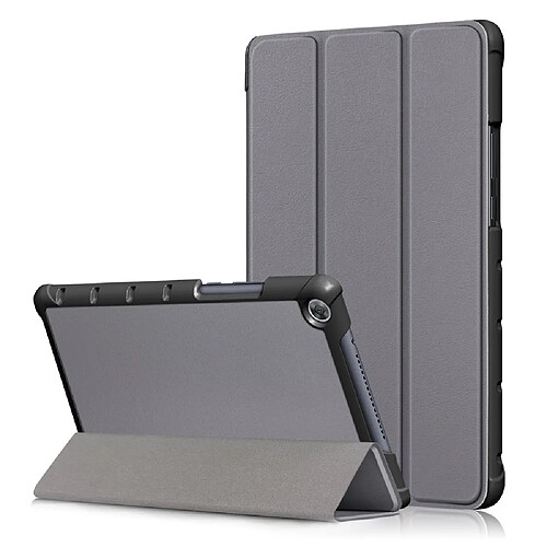 Etui en PU triple pli avec support gris pour votre Huawei MediaPad M5 Lite 8