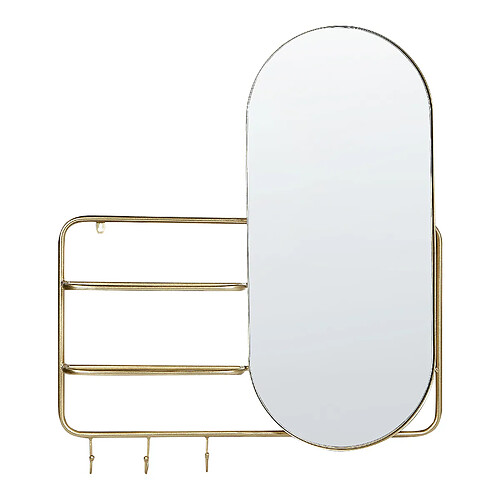 Beliani Miroir BRION 80 cm Doré