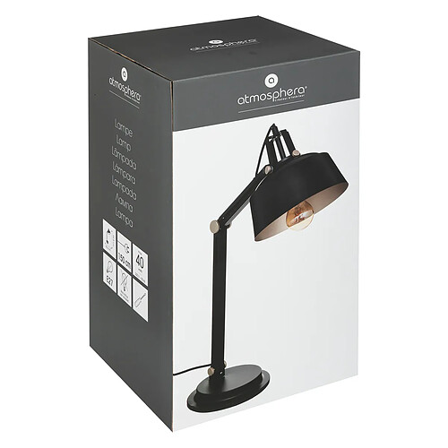 Atmosphera, Createur D'Interieur Lampe arc Soul H55,8cm Noir - ATMOSPHERA