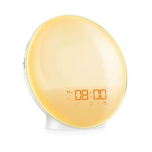 Justgreenbox Intelligent SmartAPP Commande Vocale Wifi Réveil Réglable Numérique Snooze Lampe Colorée Veilleuse - GZ3654657548568-EU