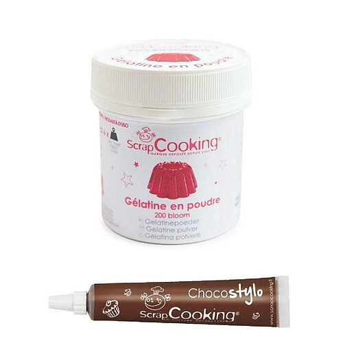 Scrapcooking Gélatine en poudre + Stylo chocolat