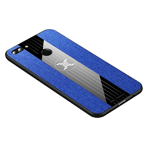 Wewoo Coque Souple Pour Huawei Enjoy 8 Plus XINLI Tissu de couture Antichoc TPU Housse de protection Bleu