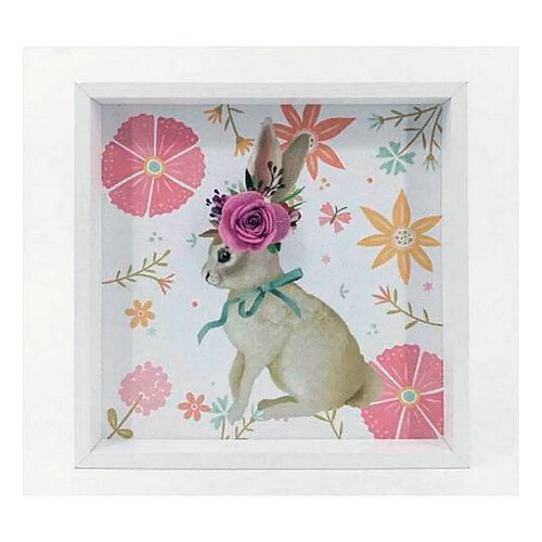 Totalcadeau Cadre Lapin (21 X 21 x 2 cm) pas cher