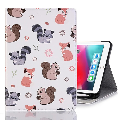 Wewoo Housse Étui Coque en cuir à rabat horizontal avec motif Squirrels pour iPad Pro 11 pouces 2018avec fentes cartes & support & porte-monnaie & cadre photo & fente stylo