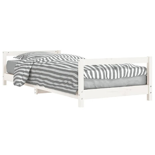 Maison Chic Lit simple Cadre de lit pour enfants,Lit d'Enfant Moderne blanc 90x190 cm bois de pin massif -MN16730