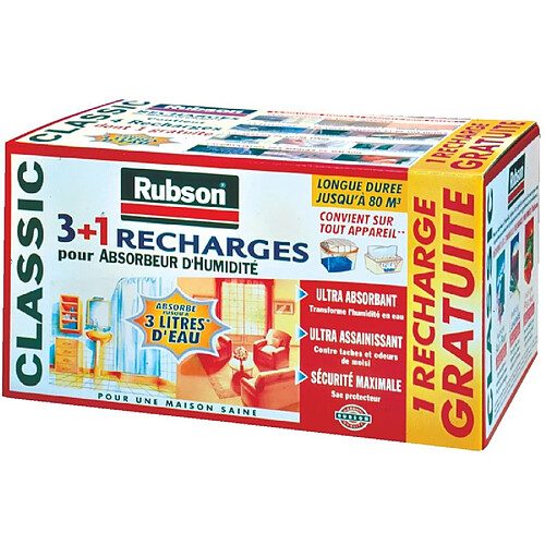 RUBSON - Recharge pour déshumidificateur x 3 -