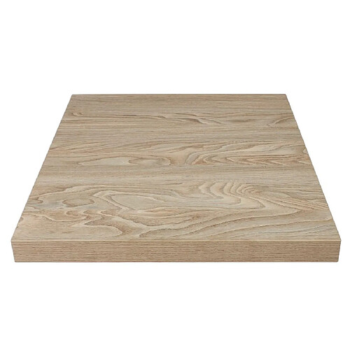 Plateau de Table Carré 600mm Effet Bois Clair - Bolero