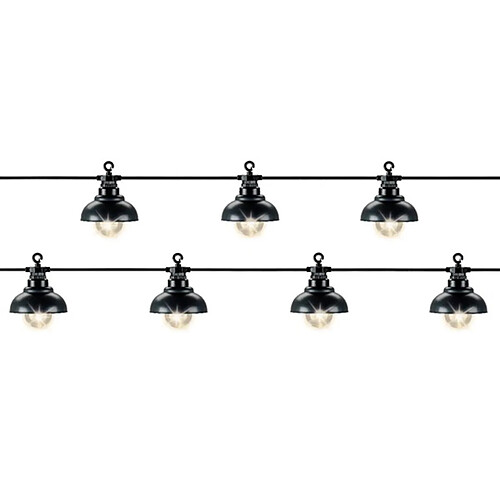 JARDIéco Guirlande lumineuse 10 Led style industriel - Blanc chaud