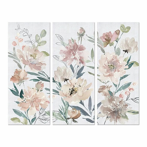 Cadre DKD Home Decor Fleurs (55 x 3 x 135 cm)