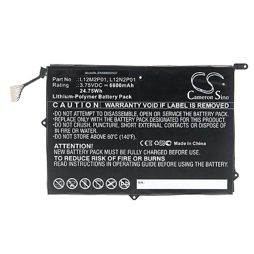 vhbw batterie compatible avec Lenovo Miix 10 tablette (6600mAh, 3,75V, Li-polymère)