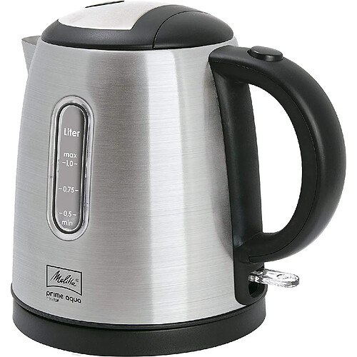 Melitta 1018?03 BK Prime Aqua Mini Top Bouilloire, acier inoxydable, 1 l, argent