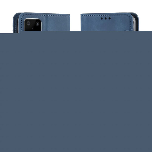 Wewoo Housse Coque Pour Google Pixel 4 Étui en cuir avec Motif mollet style skin sens peau fente carte séparée bleu