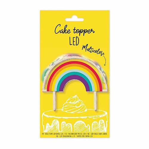 Scrapcooking Cake topper LED Arc-en-ciel