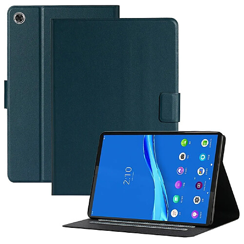 Etui en PU avec support et porte-carte vert noirâtre pour votre Samsung Galaxy Tab A8 10.5 (2021) X205/X200