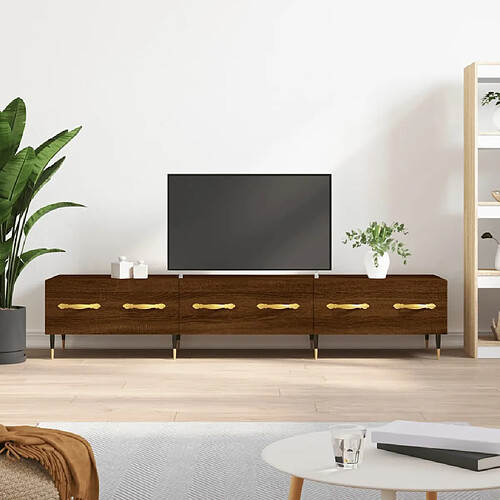 vidaXL Meuble TV chêne marron 150x36x30 cm bois d'ingénierie