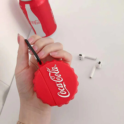 GUPBOO Airpods Coque Housse Étui Protecteur Compatible pour AirPods 3-Silicone Coca Cola