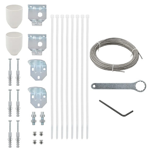 vidaXL Ensemble d'accessoires pour écran de balcon 29 pcs