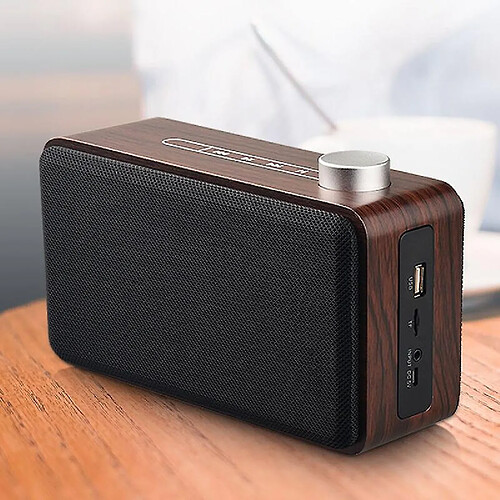 Universal Portable en bois Bluetooth compatible en haut-parleur Contrôle tactile Subwoofer Stéréo MP3 Altavoce Prise en charge de la carte TF AUX USB MUSIC BOX