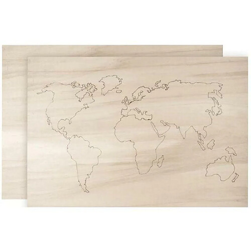 Rayher Mappemonde en bois