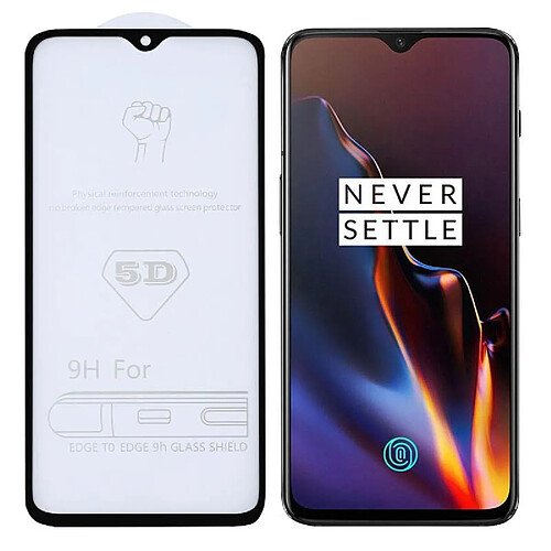 Wewoo Film de verre trempé 9H 5D de plein écran de colle pour OnePlus 6T