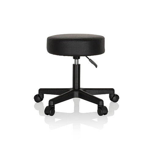 Tabouret / tabouret pivotant / siège de travail OPERATOR I simili-cuir noir hjh OFFICE