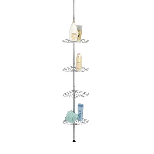 WENKO Etagère d'angle de douche - Inox - H. 56/275 cm