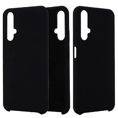 Coque en silicone liquide noir pour votre Huawei Honor 20