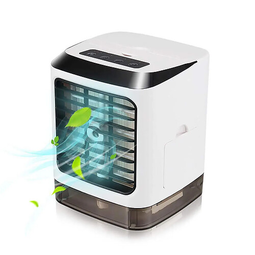 Ventilateur de Climatiseur USB 4 EN 1 Humidificateur de Refroidissement Portable Mini Refroidisseur de Bureau LED Lumière d'ambiance